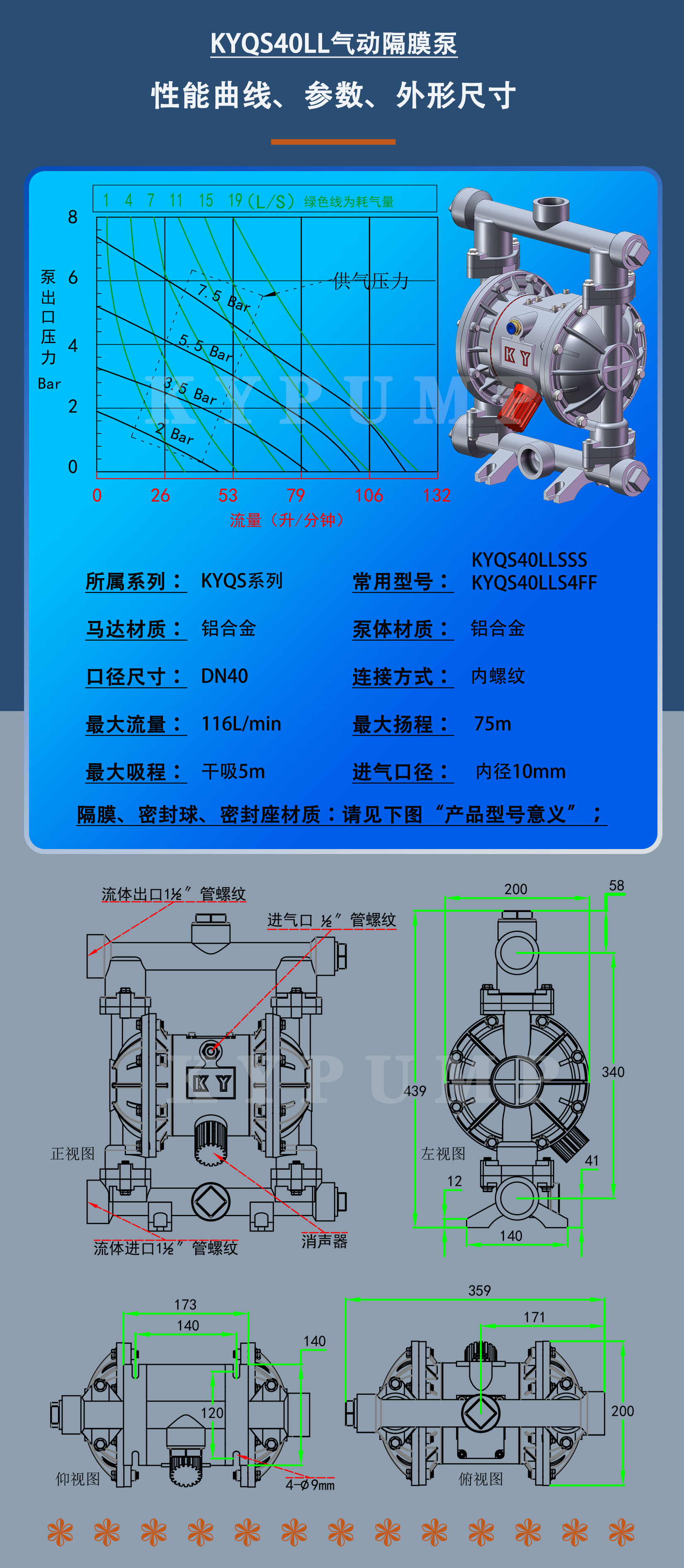 KYQS40LL泵詳細參數(shù)