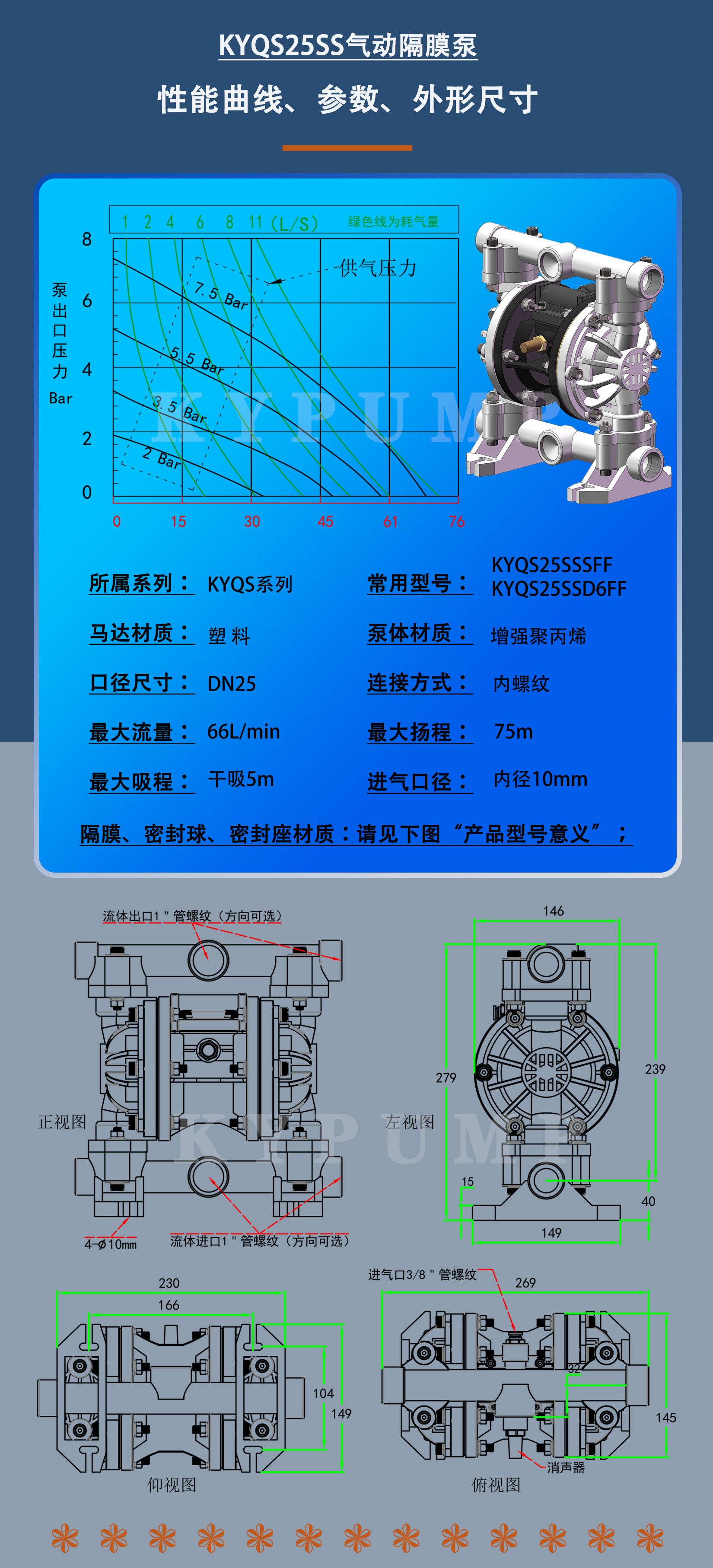 KYQS25SS泵詳細(xì)參數(shù)