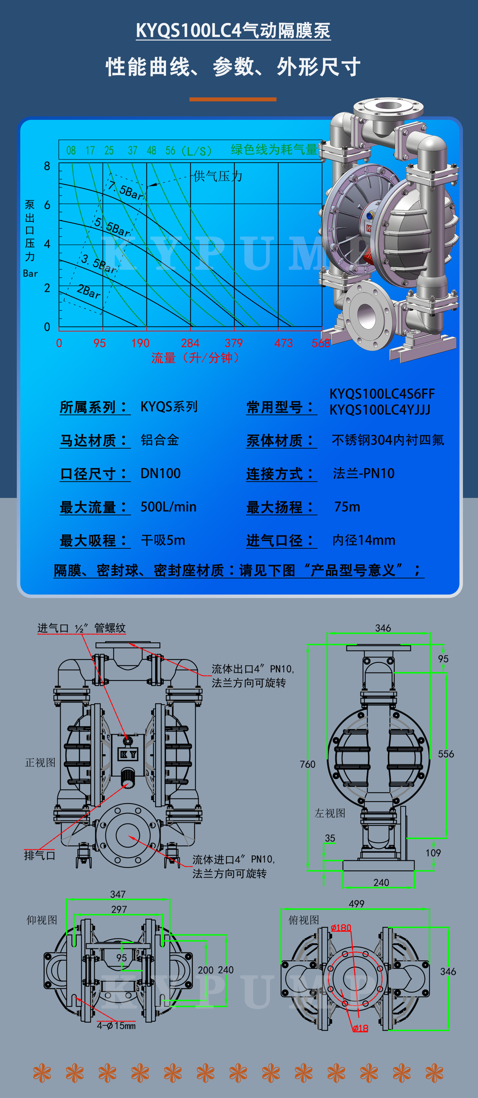 KYQS100LC4泵詳細(xì)參數(shù)